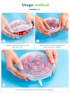 How to use LeakGuard silicone stretch lids step by step