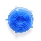 LeakGuard blue silicone stretch lid