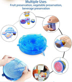LeakGuard stretch lids multiple uses for fruit, vegetable and beverage preservation
