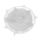 LeakGuard clear silicone stretch lid top view