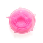 LeakGuard pink silicone stretch lid detail