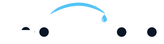 LeakGuard header logo — white letters with aqua arc, transparent, tight crop